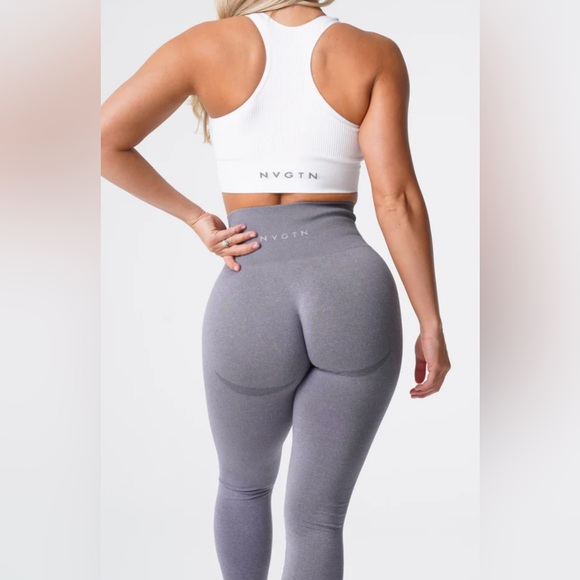 NWOT NVGTN Gray Contour Seamless Leggings - Picture 2 of 8